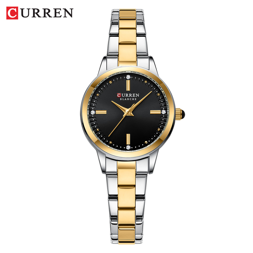 CURREN-ساعة يد كوارتز نسائية ، أصلية ، قرص روماني ...